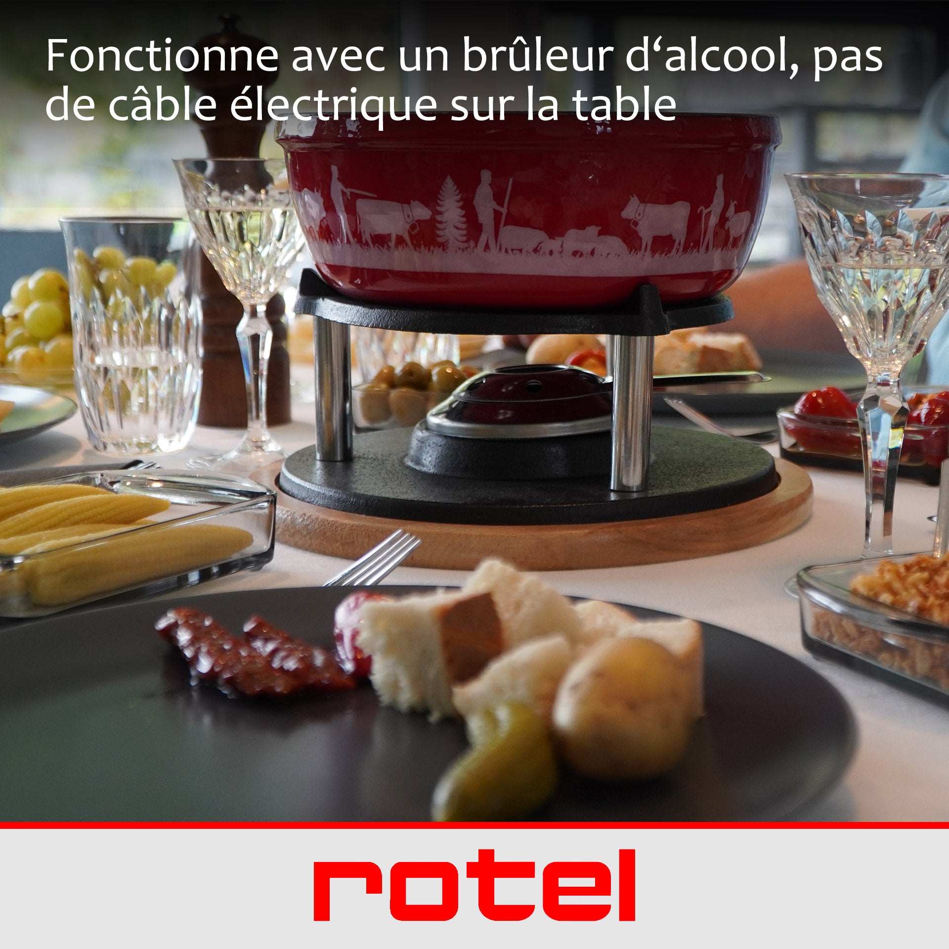 Service à fondue au fromage pour 4 personnes Rotel Swiss Tradition Rotel - Mathon - 6