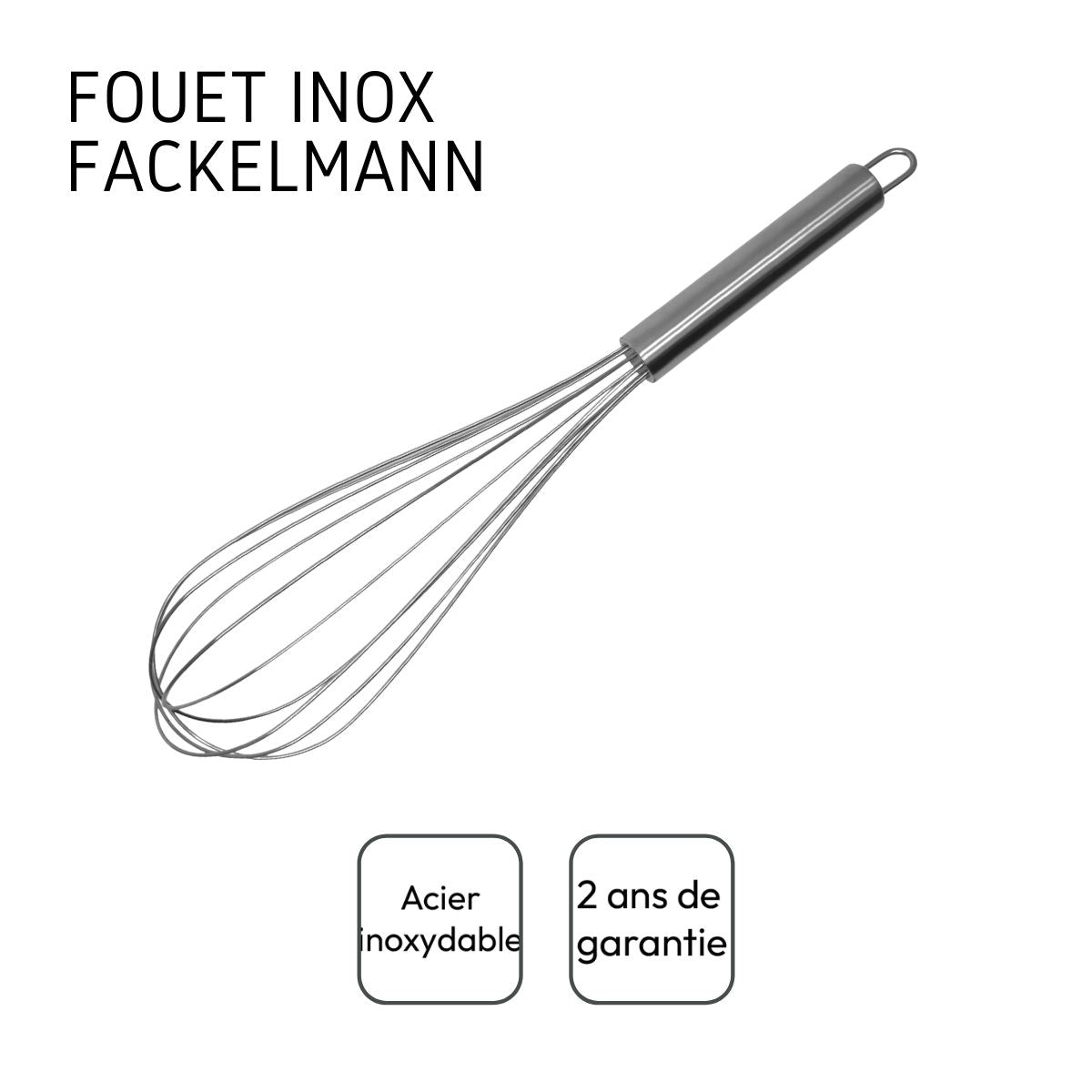 Fouet de cuisine et de pâtisserie en inox 32 cm  Elemental Fackelmann - Mathon - 4