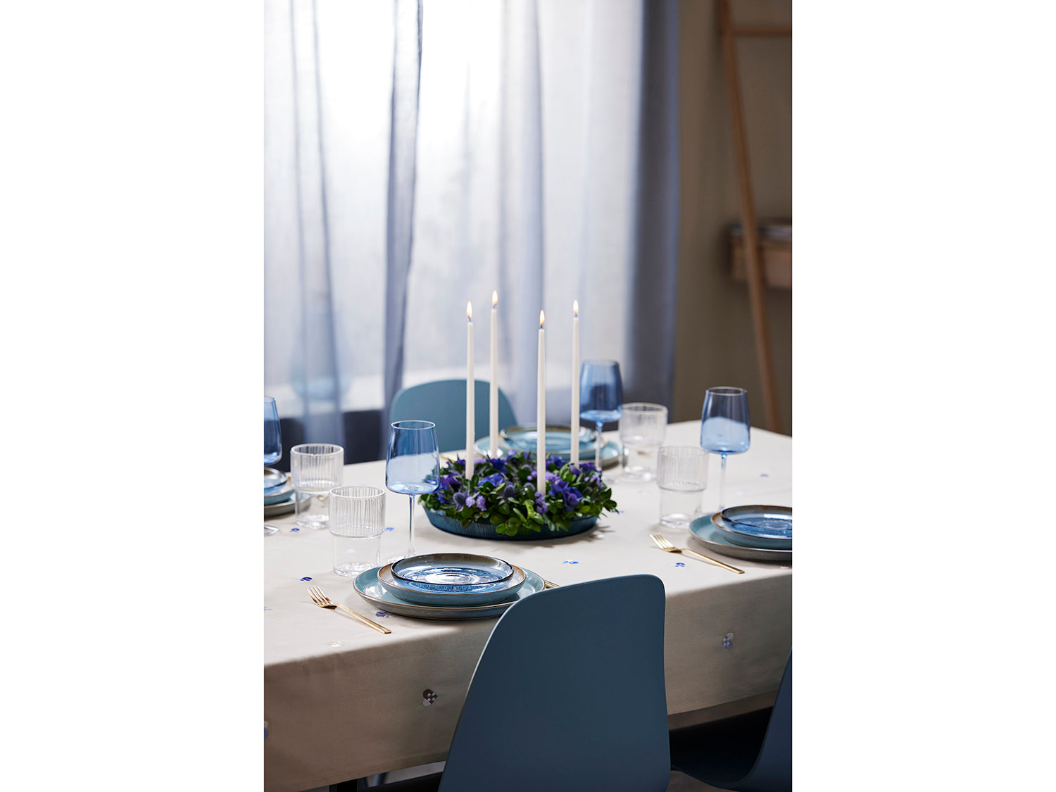 Assiette Kusintha en verre Bleu Bitz - Mathon - 9