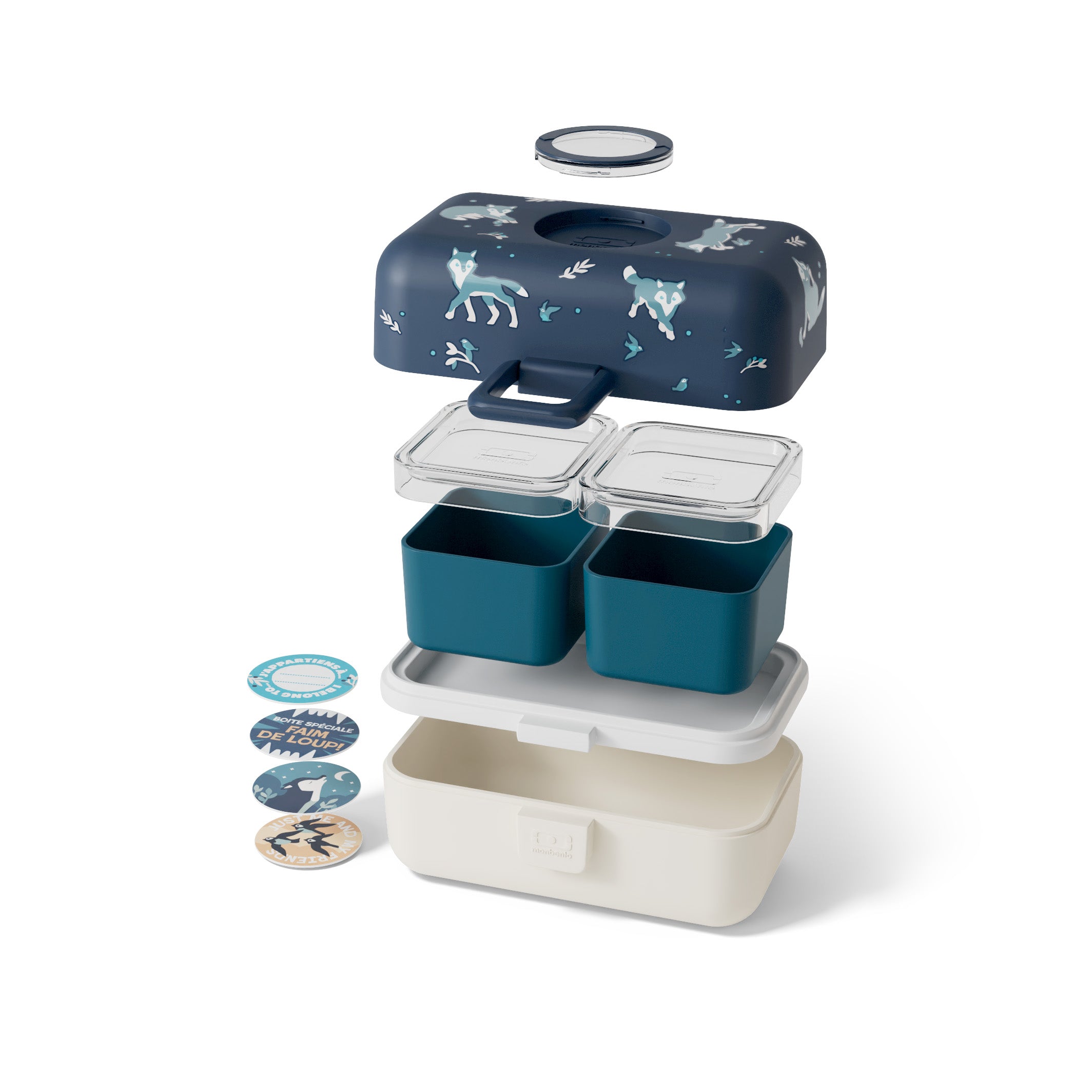 Lunch box à compartiments pour enfant Tresor 800ml bleu Wolf Monbento - Mathon - 4
