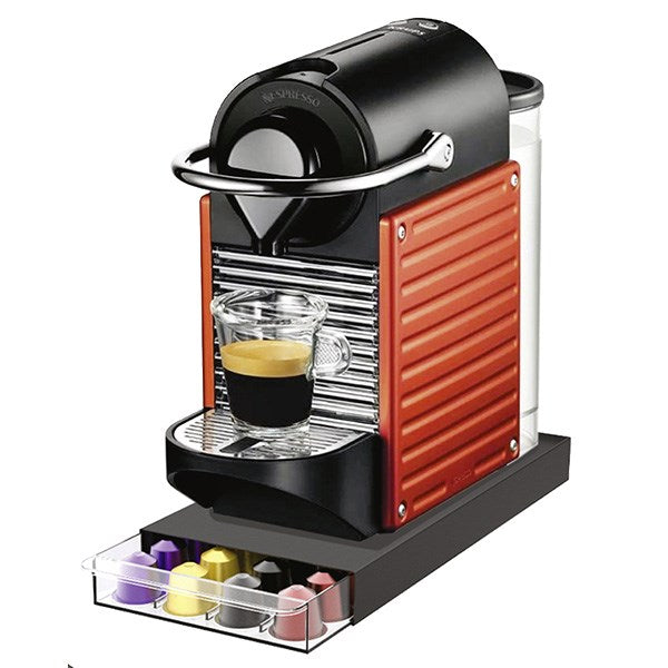 Tiroir de rangement pour capsules Nespresso Design industriel Bambou & Acier ELIE Noir mat MSV Tiroir de rangement pour capsules Nespresso Design industriel Bambou & Acier ELIE Noir mat MSV