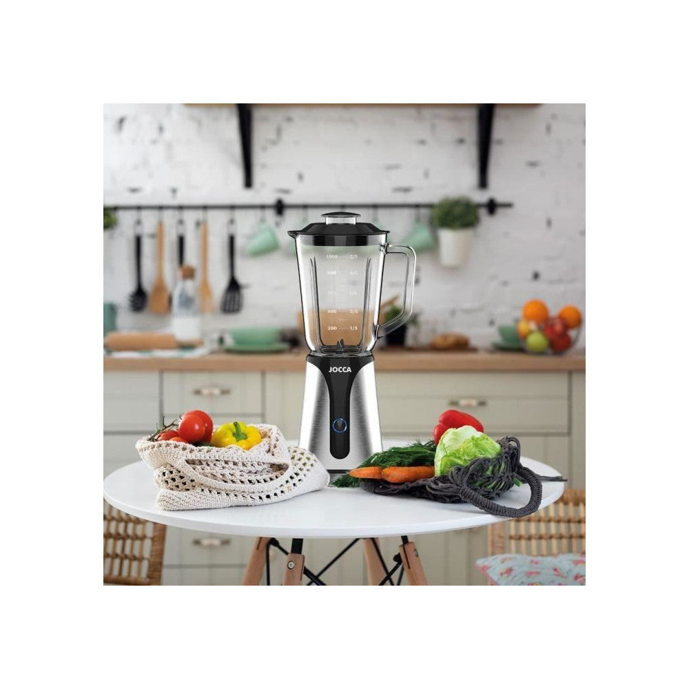 Blender - Jocca - 350 W - Bol En Verre 1 L + Bouteille 600 Ml - Noir Jocca - Mathon - 2