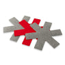 Set de 3 protections feutrines pour poêles rouge et gris 38 cm Mathon - Mathon - 1