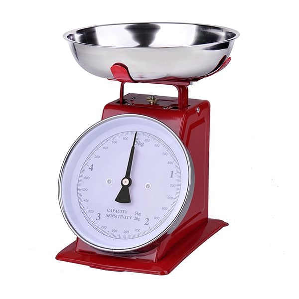 Balance de cuisine mécanique rouge 5 kg Mathon - Mathon