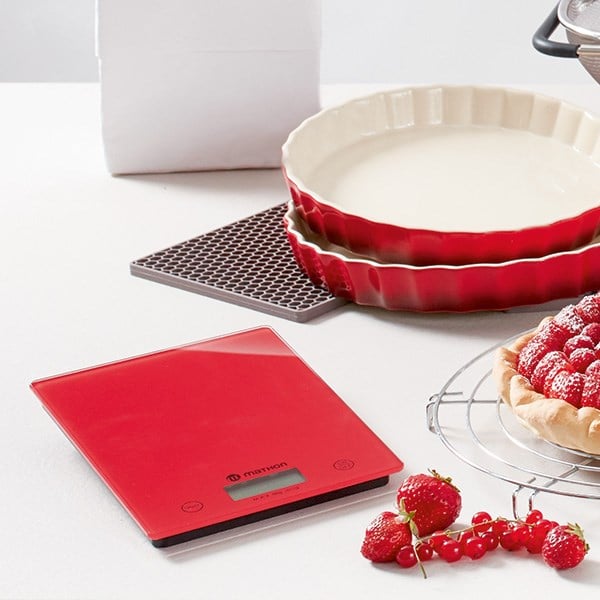 Balance de cuisine digitale rouge 5 kg Mathon - Mathon - 3