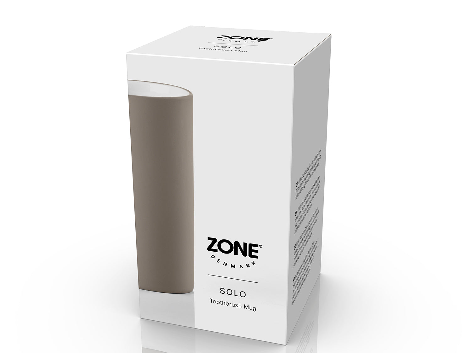 Gobelet pour brosse à dents Solo en Porcelaine Taupe Zone Denmark - Mathon - 2