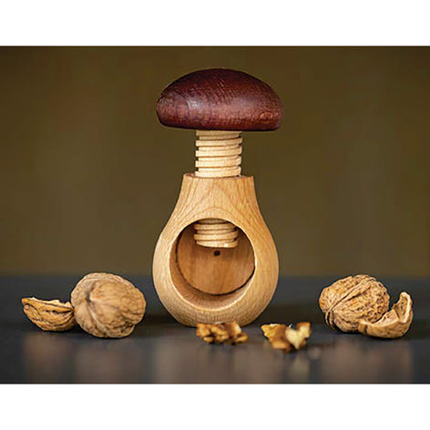 Casse-noix en bois forme champignon Roger Orfèvre - Mathon - 2