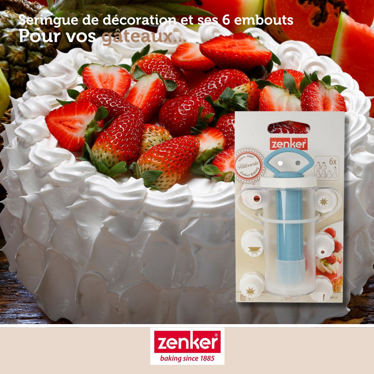Seringue de pâtisserie et 6 embouts Zenker Sweet Sensation Zenker - Mathon - 4