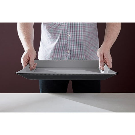 Plateau réversible bicolore noir et gris 55 cm FreeForm - Mathon - 2