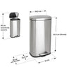 Lot poubelle de cuisine en inox 30 L et grand panier de tri 72 L  Mathon - Mathon - 3
