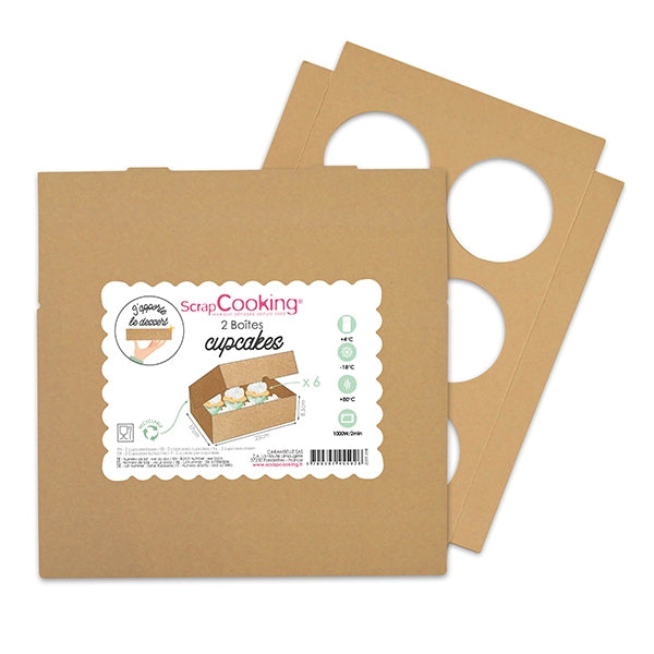2 boîtes pour 6 cupcakes Scrapcooking - Mathon - 1