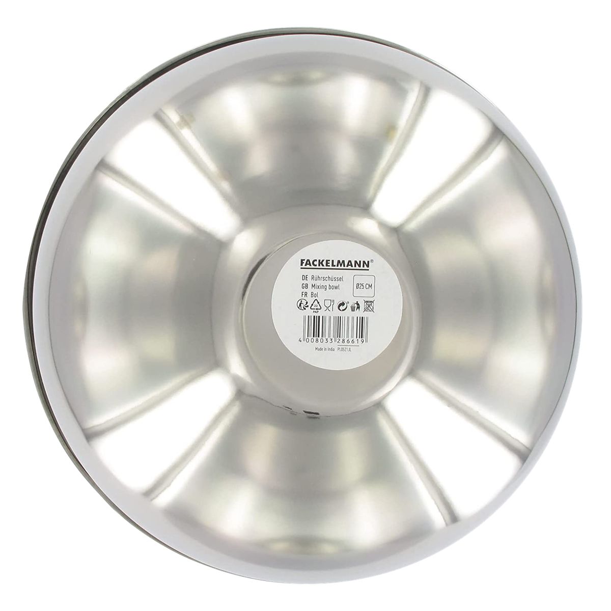 Bol à mixer en inox de 25 cm de diamètre  Basic Fackelmann - Mathon - 5