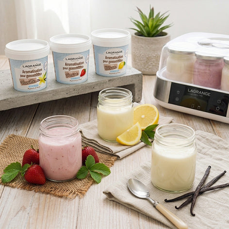 Lot 3 arômes pour yaourts Vanille, Fraise et Citron Lagrange - Mathon - 2