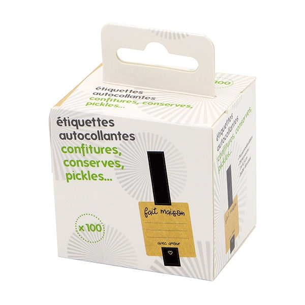 100 étiquette autocollante carrée avec bandes scellées - Mathon - 2