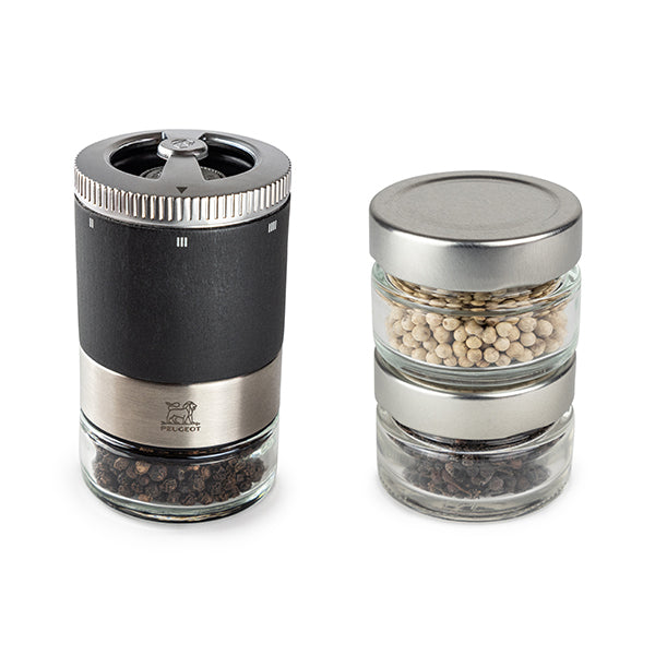Lot moulin à poivre Maestro graphite 11 cm et 3 réservoirs interchangeables Peugeot - Mathon - 5