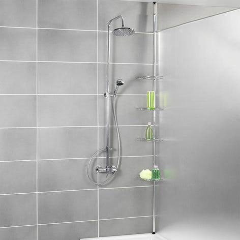 Étagère de douche télescopique acier inox 4 tablettes Wenko by Maximex - Mathon - 2