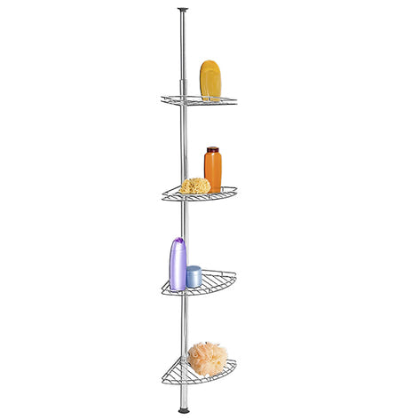 Étagère de douche télescopique acier inox 4 tablettes Wenko by Maximex - Mathon - 1