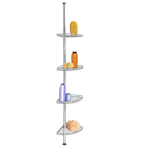 Étagère de douche télescopique acier inox 4 tablettes Wenko by Maximex - Mathon - 1