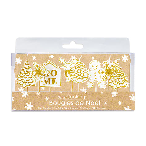 Set de 8 bougies de Noël dorées  Scrapcooking - Mathon - 2