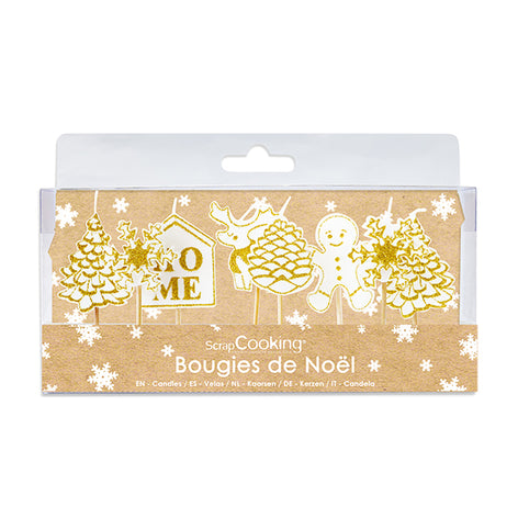 Set de 8 bougies de Noël dorées  Scrapcooking - Mathon - 2