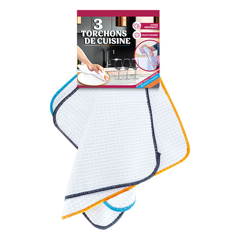 Set de 3 torchons de cuisine 45 x 60 cm - Mathon - 1