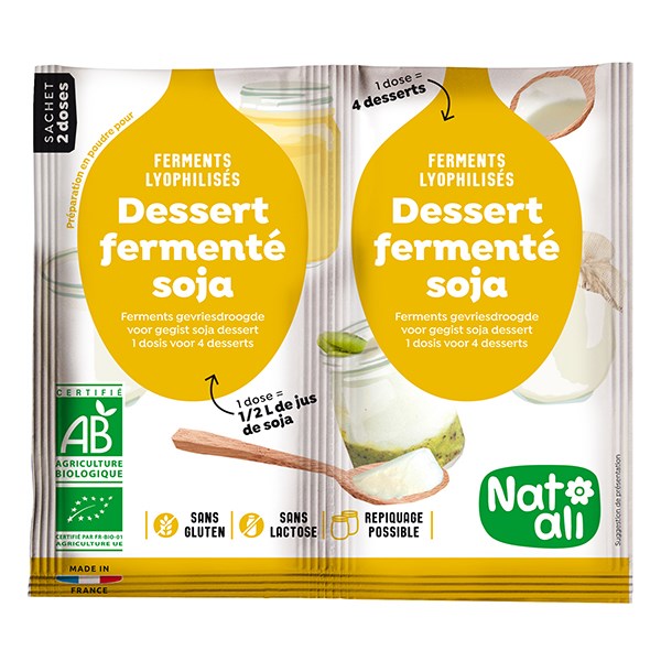 Ferment en poudre pour dessert au soja Nat-ali - Mathon