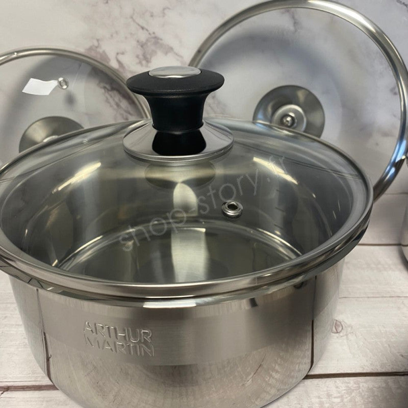 AM8411 : Batterie de Cuisine Inox 10 Pièces Arthur Martin Tous Feux dont Induction et Four Arthur Martin - Mathon - 3