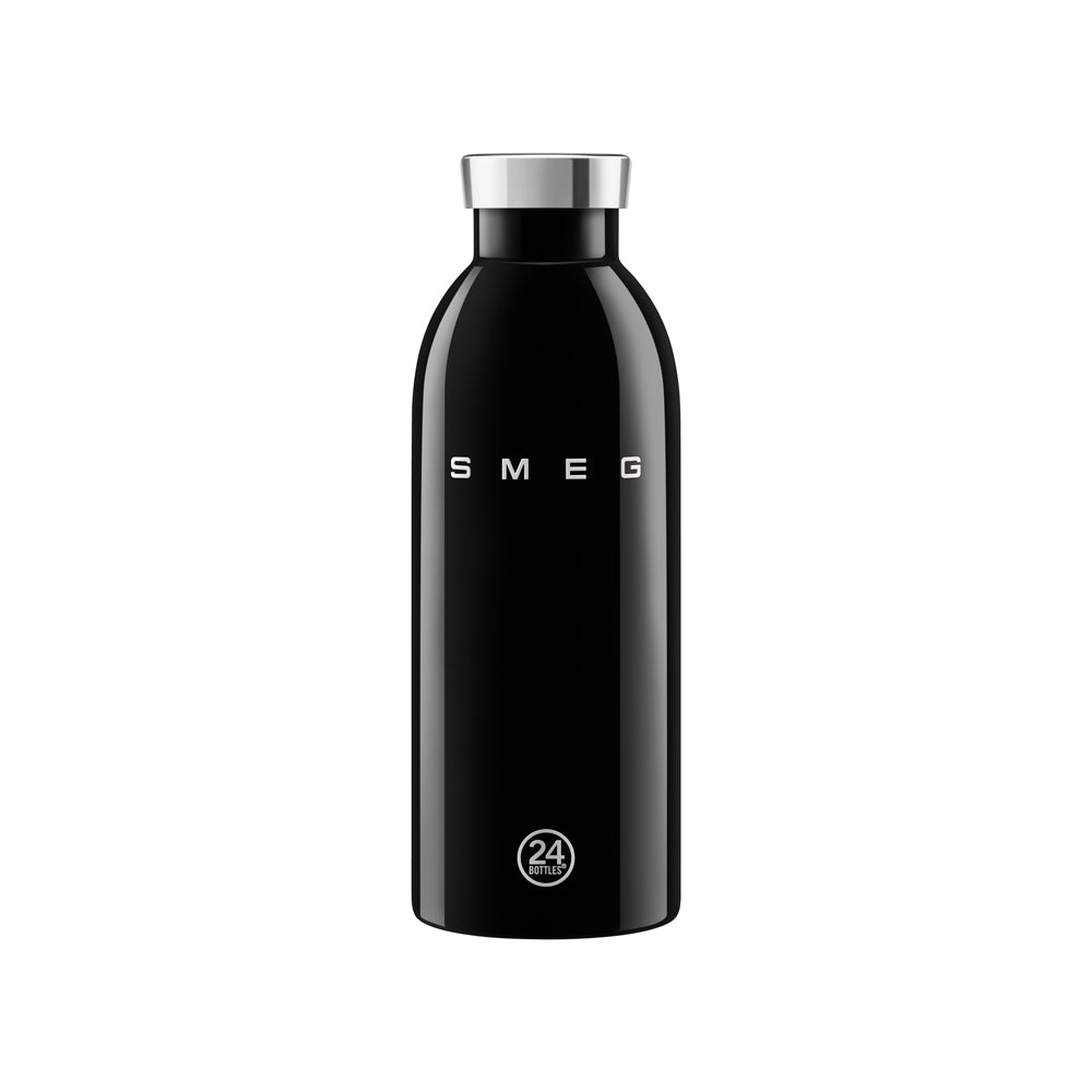 Bouteille isotherme inox 18/8 noire 0,5L Smeg - Mathon