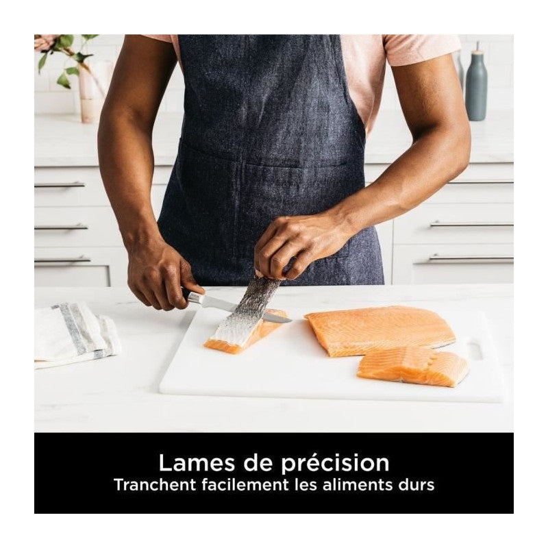 Bloc-couteaux - Ninja Foodi - Staysharp K32006eu - Avec Affûteur - Ensemble De Couteaux - 6 Pieces Aiguisées - Noir Ninja - Mathon - 5