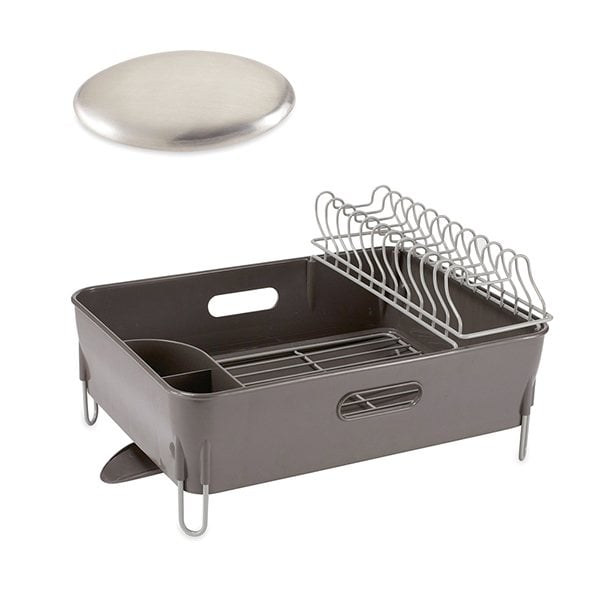 Lot Egouttoir à vaisselle avec bac et savon d