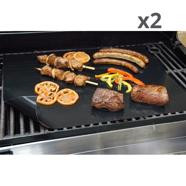 Lot de 2 feuilles de cuisson pour barbecue 50 cm NoStik - Mathon - 1