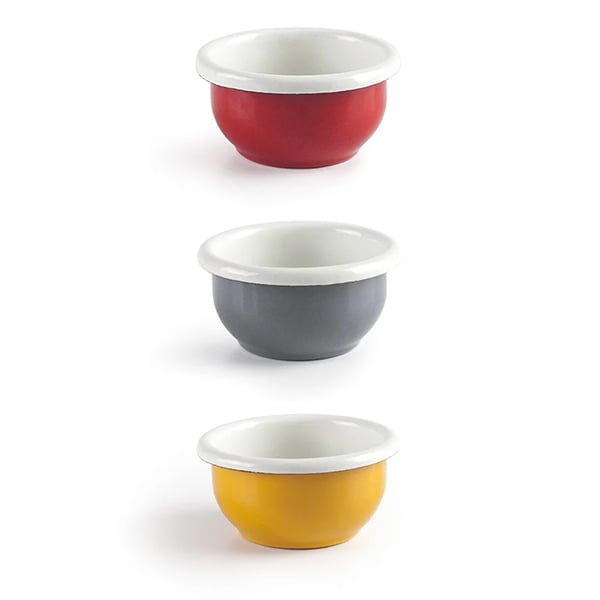 Set de 3 bols à sauce gris, rouge et jaune Ibili - Mathon - 1