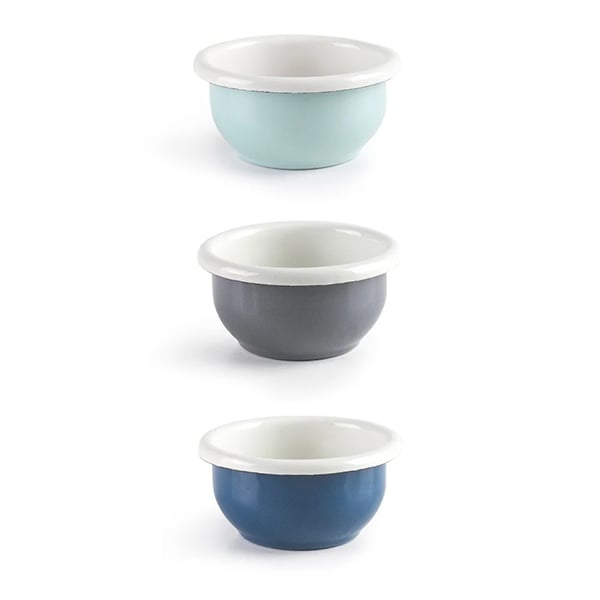Set de 3 bols à sauce gris, bleu pétrole, bleu ciel Ibili - Mathon - 1