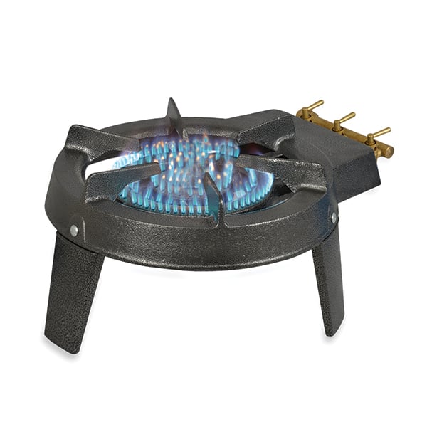 Set réchaud à gaz 3 robinets avec flexible et détendeur butane - Mathon - 2