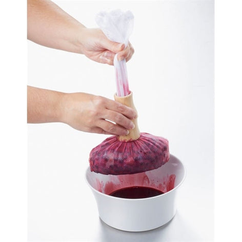 Lot faire son coulis : mousseline à gelée, entonnoir et 100 étiquettes - Mathon - 2