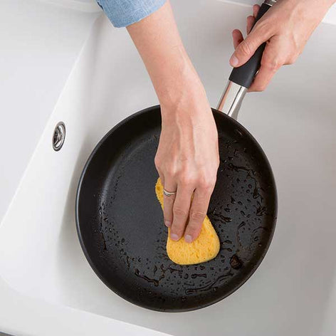 Lot poêle inox antiadhérente Rapid Cook 28 cm et 2 éponges végétales Mathon - Mathon - 2