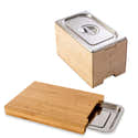 12 Mini Planches à Découper En Bois Naturel Jojofuny - Pour Service Apéro, DIY Déco, Photo - 11,5x6cm - 3