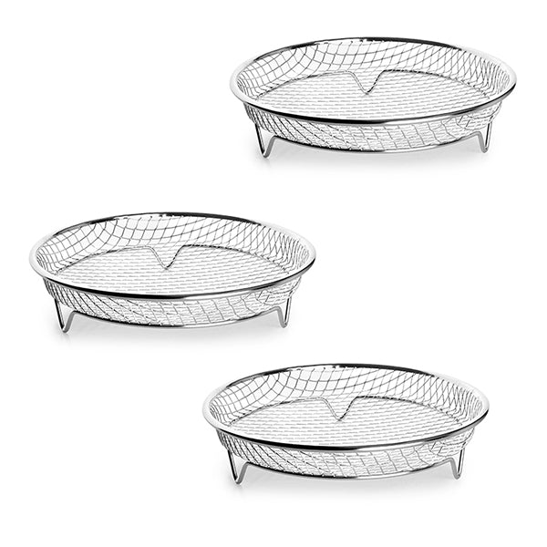 Lot 3 paniers ronds pour friteuse à air chaud Ibili - Mathon - 1