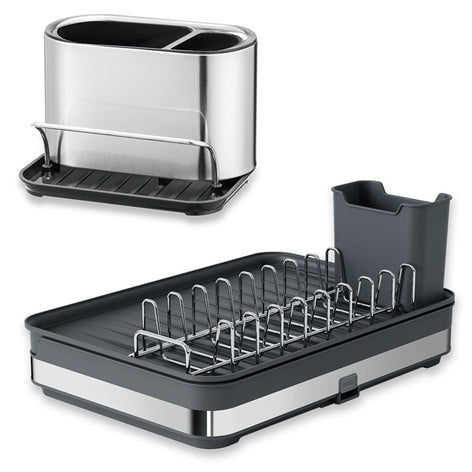 Lot égouttoir extensible 51 cm et organisateur d’évier en inox Mathon - Mathon - 1