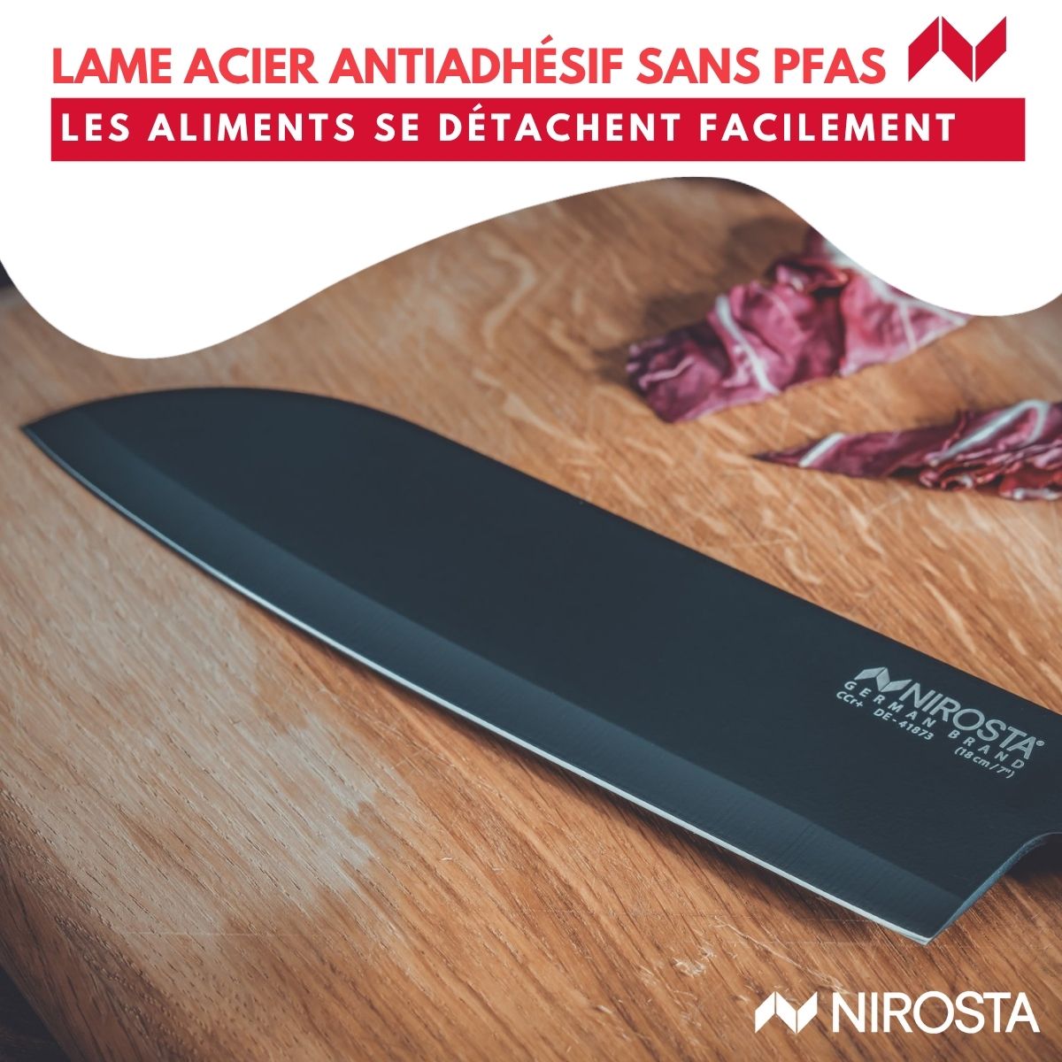 Couteau Santoku 31 cm  Flow Nirosta - Mathon - 5