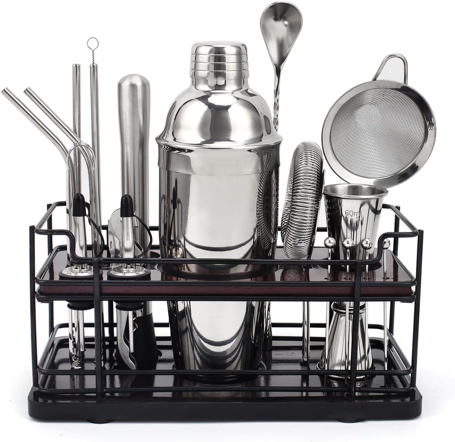 Kit Cocktail 20 Pièces avec Support en Bambou Vendos85 - Mathon