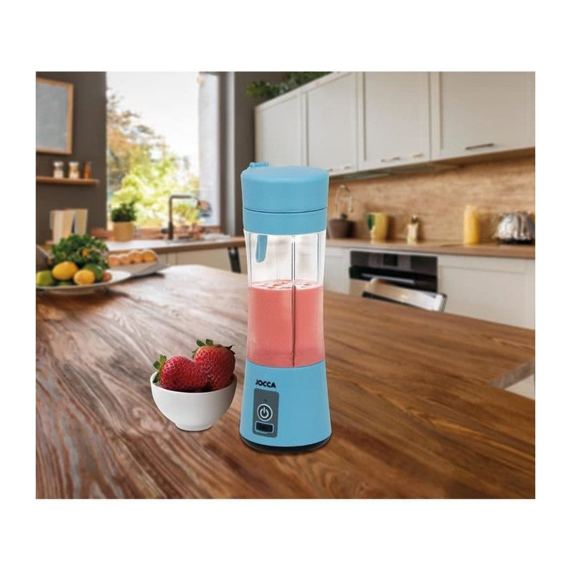 Blender Portable - Jocca - Sweet - 380 Ml - 2000 Mah - Avec Câble Usb - Bleu Jocca - Mathon - 2
