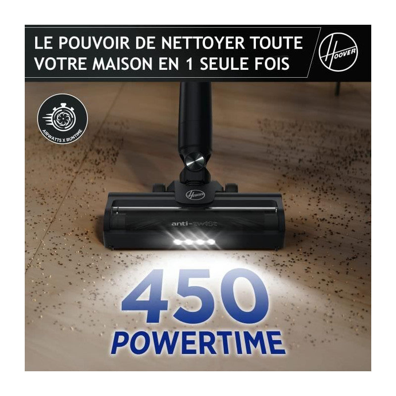 Aspirateur Balai Sans Fil -   Hf1p10h - 40 Aw - Ecran Led - Noir / Pastel Violet Hoover - Mathon - 5