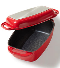 Rôtissoire 40 x 22 cm, avec couvercle en fonte d