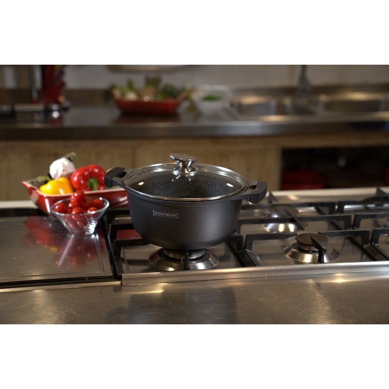 Faitout en fonte 34 cm Noir Royalty Line RLBS34M Royalty Line - Mathon - 3