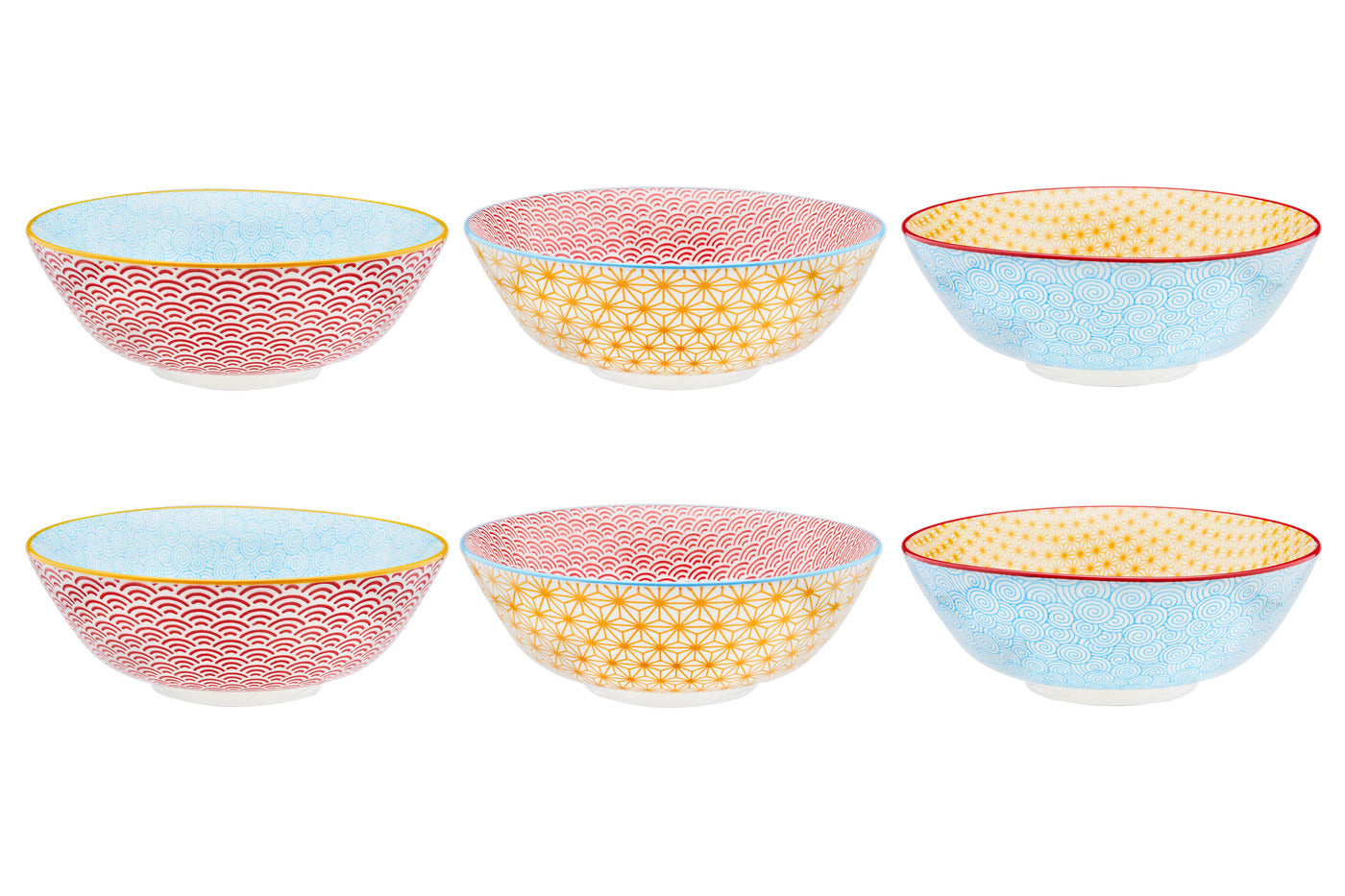 Bol PATTERN Ø21cm - 6 pièces - Color Björn - Mathon - 1