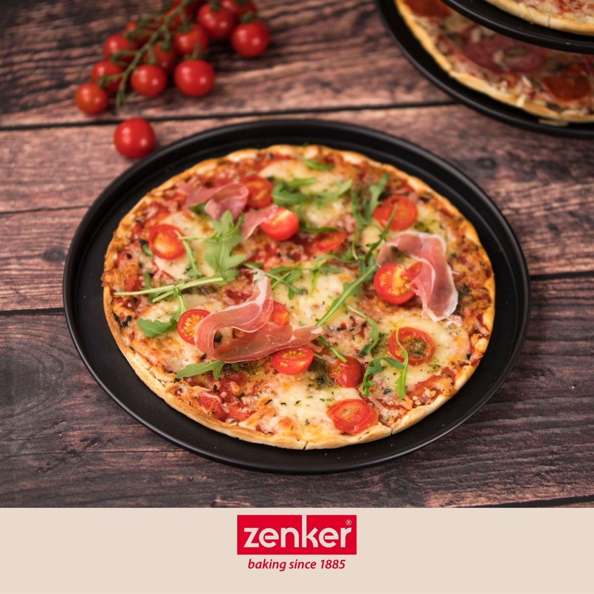 Set de 3 plaques à pizza et une grille de superposition 29 cm Zenker Special Countries Zenker - Mathon - 7