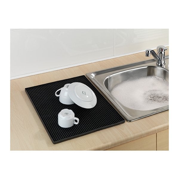 Tapis égouttoir silicone noir 40 cm Wenko by Maximex - Mathon - 1