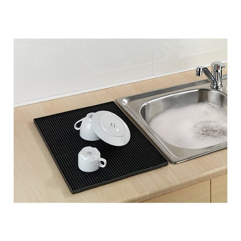 Tapis égouttoir silicone noir 40 cm Wenko by Maximex - Mathon - 1