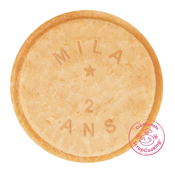 Tampon à messages pour biscuits Scrapcooking - Mathon - 2
